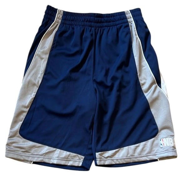 Vintage NBA Long Basketball Dazzle Short Lined Drawstring Navy/Gray Thick Medium - Picture 1 of 8